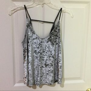 Velvet textured tank top